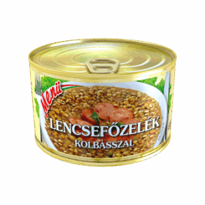 Lencsefőzelék kolbásszal 400g Menű /6/
