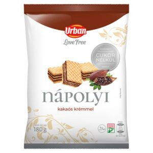 Urbán hozzáadott cukor nélküli kakaós ostya 180g /12/