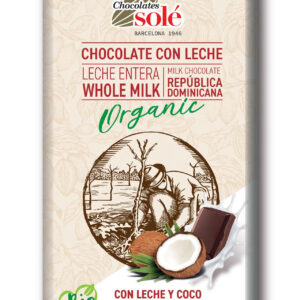 Solé BIO CHOCOLATE WHOLE MILK WITH COCONUT 100G /10/