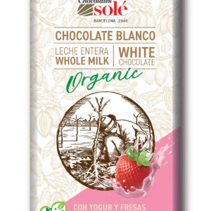 Solé BIO CHOCOLATE WHITE JOGURT AND STRAWBERRY 100g /10/