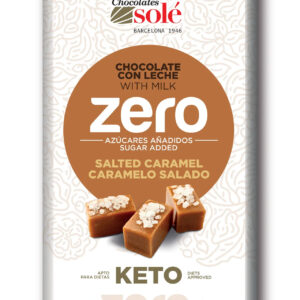 Solé ZERO CHOCOLATE WITH MILK SALTED CARAMEL KETO 100g /10/